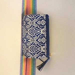Blue and White Makeup Bag